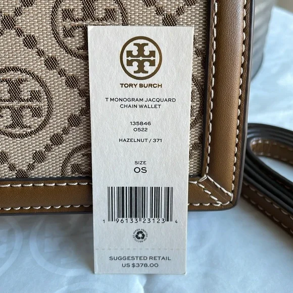 New, T monogram jacquard chain wallet - Picture 16 of 17